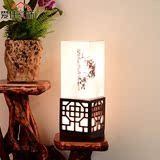 创意立式台灯木艺新中式客厅灯 书房落地灯卧室床头LED艺术灯具