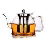 1000ml专用玻璃茶壶不锈钢过滤玻璃壶电磁炉烧水壶茶具耐热加厚