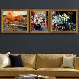 客厅沙发背景墙装饰现代简约艺术油画 餐厅风景壁画欧美卧室挂画