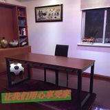 钢木台式电脑桌双人办公桌加长会议学生书桌家用写字简约简易桌子