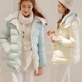2015冬装新保暖棉衣外套女款韩版大码棉服连帽中长款棉袄两面穿