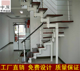 室内整体/复式/阁楼楼梯 优质实木 加厚钢材 钢木亮环楼梯扶手