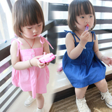 2016新款夏装婴儿童装女童连衣裙宝宝公主裙吊带裙子1-2-3-4岁韩