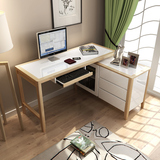 北欧实木书桌 现代钢琴烤漆旋转电脑桌简约书房家具写字台书桌