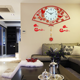 中式创意挂钟现代客厅摇摆钟表欧式铁艺时钟卧室装饰静音石英壁钟