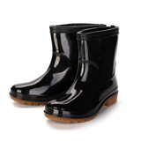 冬季加棉保暖雨鞋男士黑色塑胶水鞋中筒牛筋底防滑耐磨雨靴特价