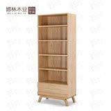 日式全实木书柜书架书房家具组合全实木展示柜储物柜置物架可定制