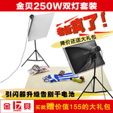 金贝DII-250W摄影灯双灯柔光箱套装 影室闪光灯摄影棚 产品拍摄