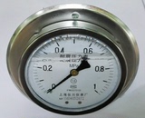 轴向带边耐震压力表yn-100zt0-1mpa上海仪川仪表厂耐震轴向压力表