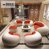 真皮沙发简约现代皮艺创意个性小户型单三人客厅酒店办公组合家具