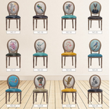 设计师餐椅设计椅子酒吧椅咖啡厅椅子靠背椅带扶手实木椅美式餐椅