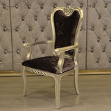 欧式餐椅新古典后现代简约实木布艺香槟银色酒店梳妆书桌特价椅子