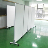 上海办公家具屏风隔断 活动简易形象墙  带轮板式可折叠移动屏风