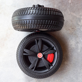 儿童电动童车配件遥控汽车轮子改装发泡软轮小孩玩具车橡胶实心轮