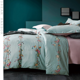 蓝色宜家小清新磨毛加厚四件套床品1.5m1.8m床单被套粉色美式碎花