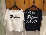 MOUSSY专柜代购2016夏女士一字肩休闲字母T恤C109SL80-0050
