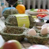 4枚 鸡蛋包装 干草鸡蛋盒 鸡蛋创意包装盒
