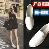 韩版小码31 32 33单鞋休闲学生白色小白鞋女护士平底运动套脚大码