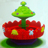 幼儿园卡通动物转盘12座塑料蘑菇转椅儿童室内外大型玩具游乐设备