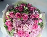 紫色玫瑰花束手捧花生日礼物送女友深圳鲜花同城配送