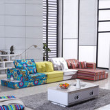 爱依瑞斯布艺沙发同款 大小户型现代简约时尚 地中海彩色布艺沙发