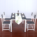 餐桌椅组合简约现代长方形餐桌饭桌4人6人快餐小吃店桌椅一桌四椅
