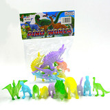 益智仿真模型奥斯尼小号夜光恐龙霸王龙桌上摆件儿童环保塑料玩具