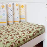 儿童纯棉卡通动物宝宝婴儿床单130*70床笠床垫套单件包邮