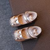 韩版2016新款 女童皮鞋单鞋小童1-3岁水钻公主鞋宝宝礼服鞋子软底