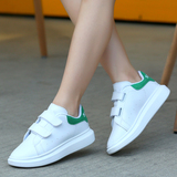 春鞋小白鞋女系带儿童单鞋白色韩版休闲运动鞋厚底板鞋亲子女鞋