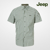 JEEP专柜正品短袖衬衫休闲宽松短袖格子衬衣夏季款男装JS13WH109