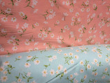 纯棉布料2.4米宽幅斜纹布田园小碎花床单被罩抱枕床品布料15元1米
