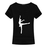 新款2016夏季卡通芭蕾舞蹈训练服练功女式短袖t恤8色