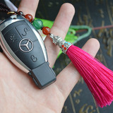 尼泊尔银饰流苏汽车钥匙链 红绿天然玛瑙高档钥匙扣挂件 创意礼品