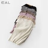 EAL春装2016女新品针织T恤修身打底衫韩版条纹百搭短袖上衣L82