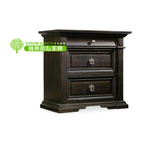 高端定制美式新古典实木雕花床头柜 欧式复古做旧床边柜3抽屉柜