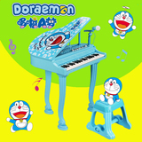 多功能儿童早教哆啦A梦电子琴大键盘多功能小钢琴音乐玩具带话筒