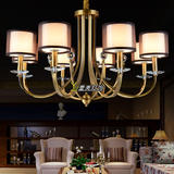 马斯登美式乡村全铜吊灯艺术水晶酒店餐厅卧室客厅灯欧式古典灯饰