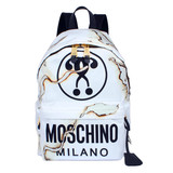 2016恶搞烟熏印花趣味旅行背包学院书包女个性MOSCHINO涂鸦双肩包