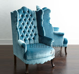 老虎椅美式高背卧室布艺单人沙发椅欧式酒店咖啡厅形象椅小户型椅