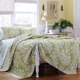 美式优质纯棉水洗绗缝被三件套全棉床盖 床单 空调被 春秋被