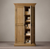 美式家具纯全实木书柜橡木储物书架北美田园带抽屉简约大书柜定制