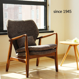 休闲布艺沙发 个性创意北欧单人沙发椅实木休闲沙发椅子躺椅包邮