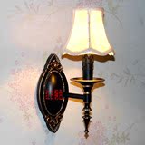 时尚中式壁灯复古蜡烛壁灯单头客厅卧室床头灯具铁艺镜前灯饰