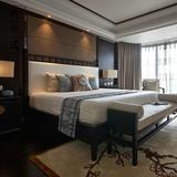 新中式实木床现代中式双人床简约布艺床卧室1.8米婚床北欧实木床