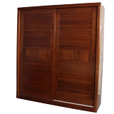 胡桃木全实木移门衣柜推拉门衣橱现代中式整体衣柜定做卧室储物柜