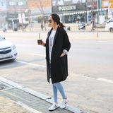 2016春秋新款宽松大码女装韩版中长款茧型显瘦西装外套62
