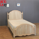 点木工坊美式全实木儿童床男女孩卧室1.5米1.8米单人床高贵公主床