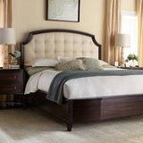 美式全实木双人床1.8米 现代简约地中海风格欧式1.5m真牛皮软靠床