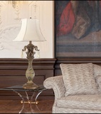 法式田园欧式古典客厅台灯简美式复古卧室床头柜书房手绘做旧台灯